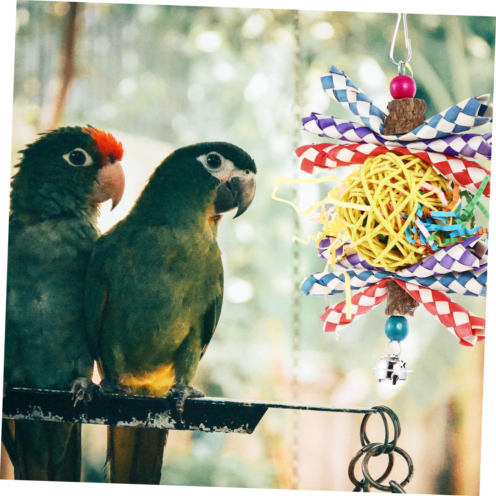 DOITOOL 3pièces Jouet à Mâcher pour Perroquet Jouet pour Oiseaux Accessoire Créatif Et Amusant pour Petits Oiseaux pour Cockatiels Et Perroquets Structure Durable Et Design Attrayant