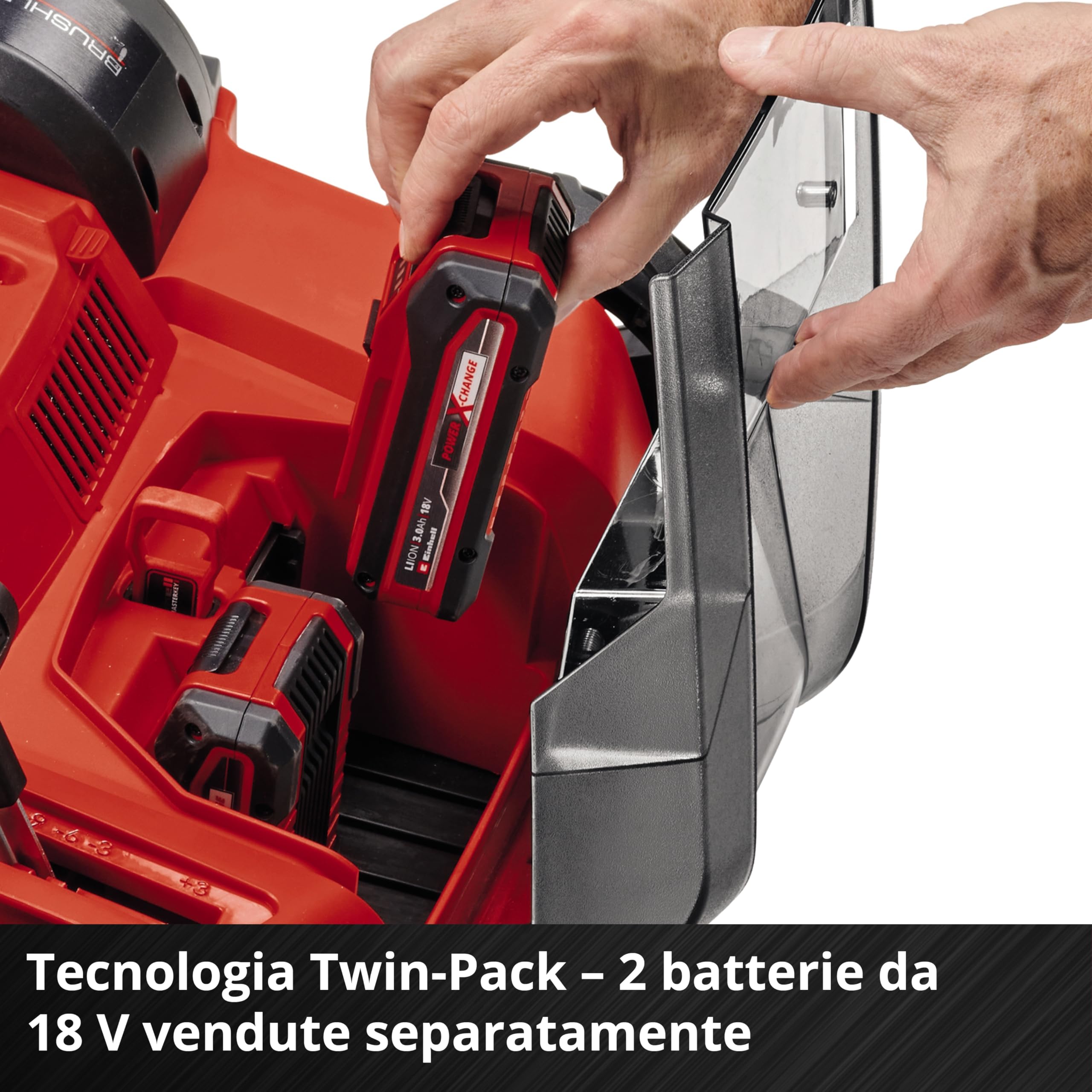 Einhell GE-SA 36/35 Li-Solo Power X-Change Ventilatore a batteria 36V motore brushless rullo 35 cm sacco 28 l