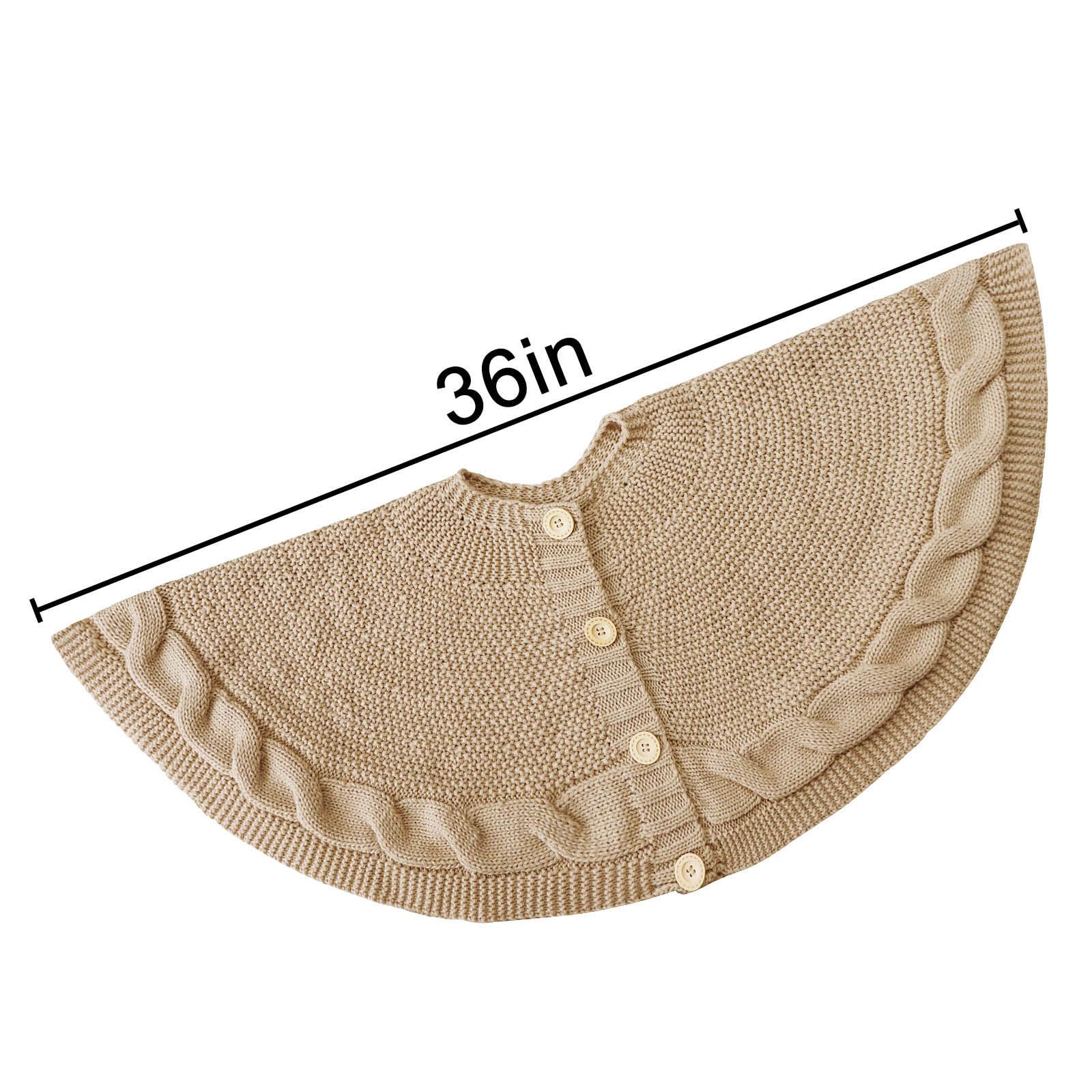 LimBridge Knitted Christmas Tree Skirt: 36 Inches Beige Tree Skirt, Braided Cable Knit Thick Rustic Christmas Tree Decorations, Farmhouse Christmas Decor Xmas Holiday Home Party Decorations