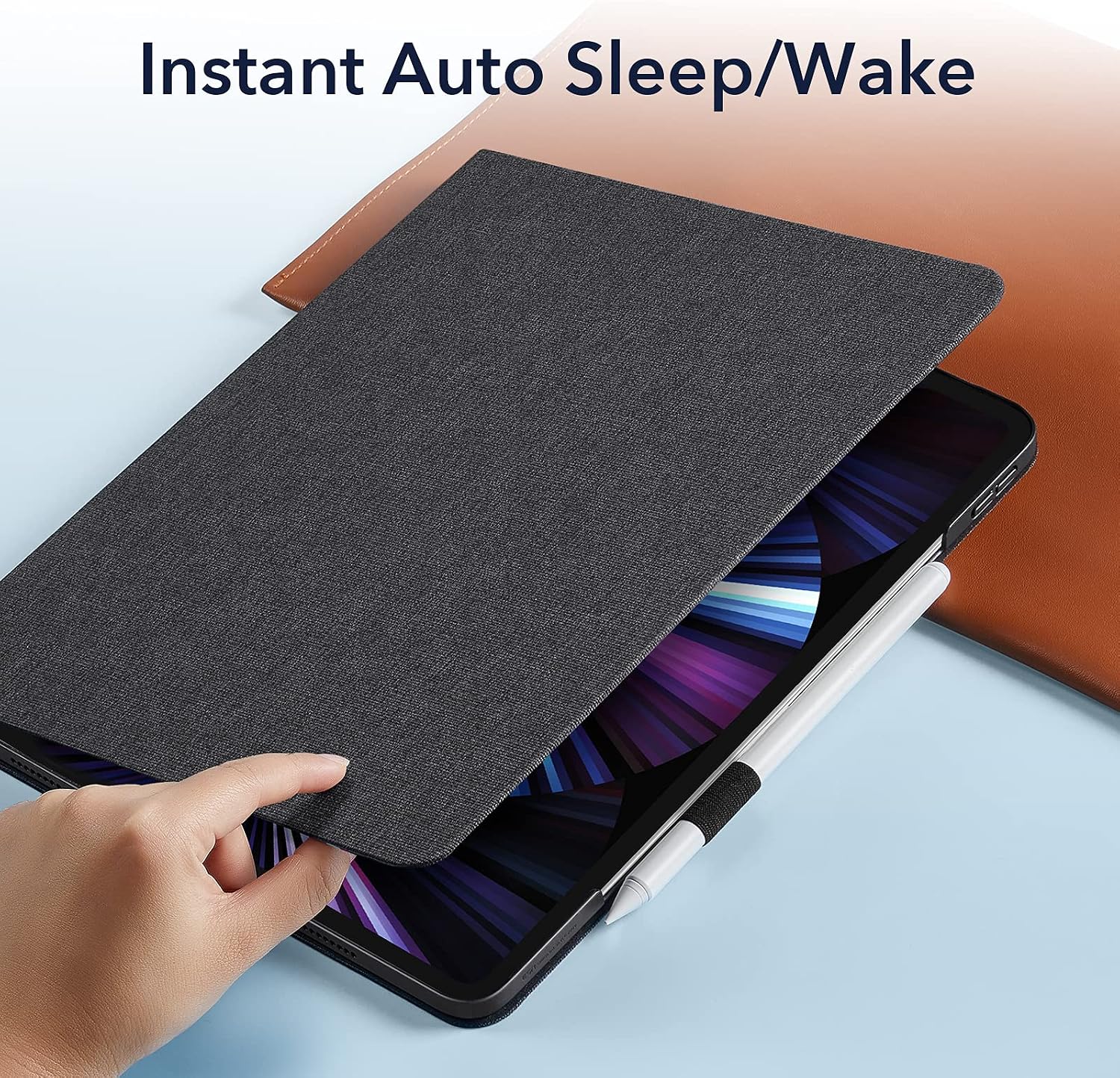 ESR Folio Case Compatible with iPad Pro 11 Inch 2021 (3rd Generation), Book Cover Design, Auto Sleep and Wake, Multi Angle Viewing Stand, Urban Premium Series, Charcoal