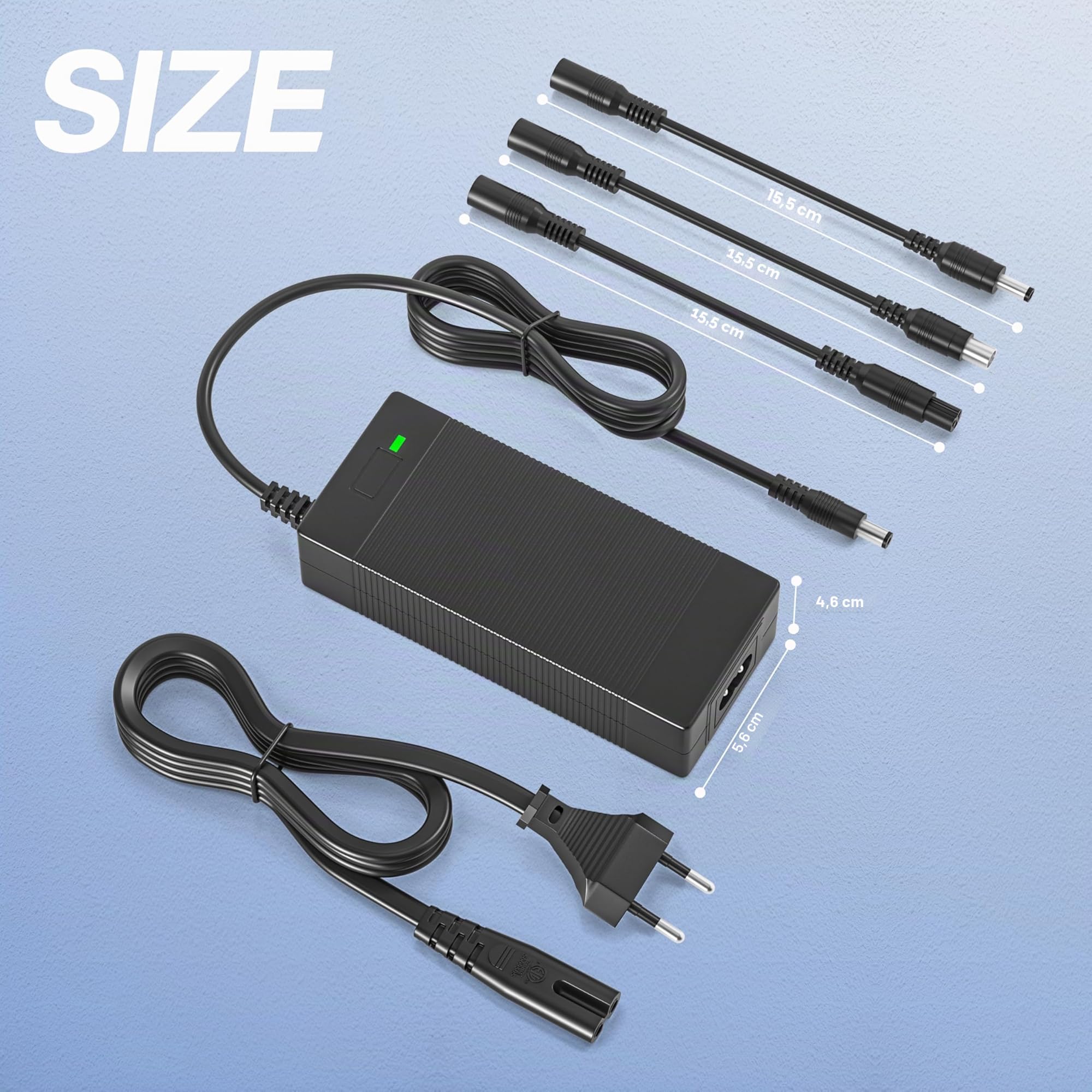 Caricatore Monopattino Elettrico per Xiaomi, 42V 2A Batteria Caricatore Caricabatterie Hoverboard per Xiaomi M365, Pro, Pro 2, Jetson, Segway Ninebot ES1 ES2 ES4 Scooter Elettrico, Bici Equilibrata