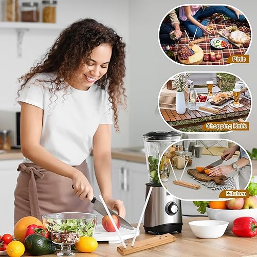 Miniatura 2 de Feekoon Varillas afiladoras de cuchillos de cerámica de 9.8 pulgadas, varillas de afilar de cerámica, 2 varillas afiladoras de cuchillos de caja de