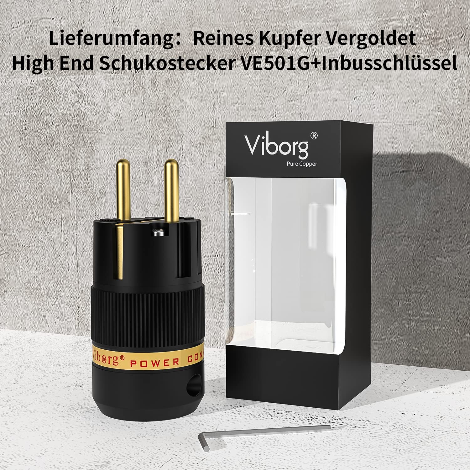 Tertullus HiFi Schukostecker HiFi Netzstecker Für netzkabel VE501G