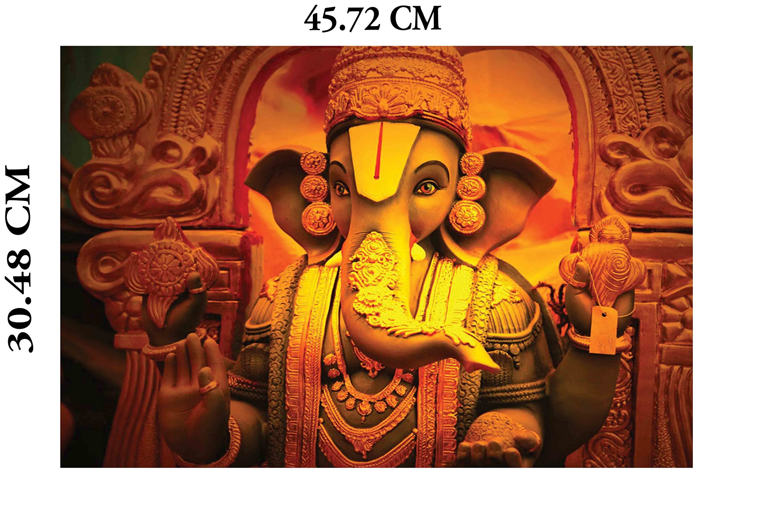 Buy Yellow Alley Hindu Religious Sticker Wall PosterGanesha Bhagwan