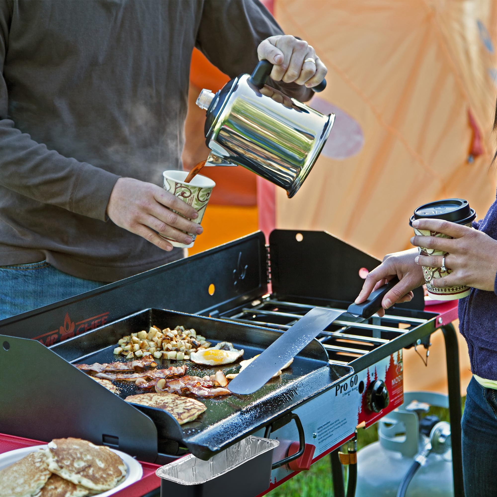 Stanrbroil Lot de 10 gobelets à graisse pour plaque de cuisson Camp Chef avec revêtement en aluminium pour réchaud de camping SG14 SG30 SG60 SG90 SG100