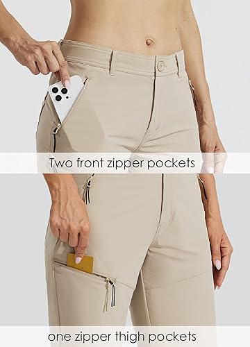 Miniatura 3 de Willit Pantalones cortos largos de senderismo para mujer de 10 pulgadas, de secado rápido, atléticos, de verano, con bolsillos