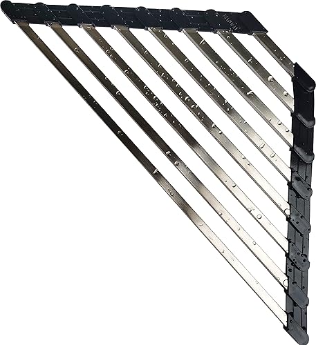 Miniatura 8 de Escurridor de platos triangular para fregadero de esquina enrollable, plegable, de acero inoxidable, multiusos, para colocar sobre el fregadero,