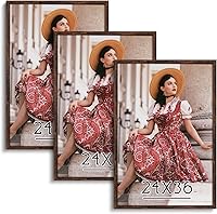 Vista 138 de Dark Brown 12x18 Frame Set of 3 - Rustic Woodgrain 12 x 18 Poster Frame with Plexiglass for Wall Gallery Display, 12x18 Picture Frame for Puzzles