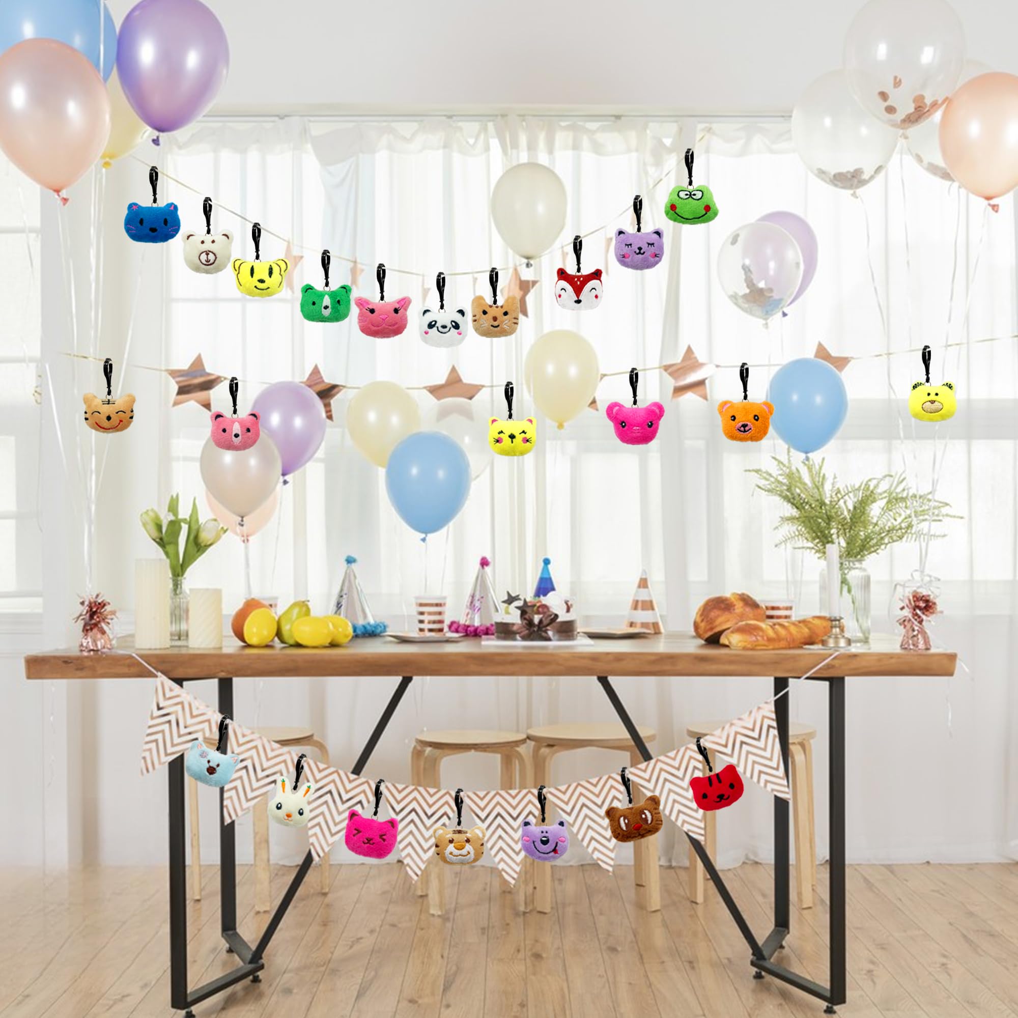 XIPEGPA 36 PCS Mini Plush Animals Toys Small Stuffed Animal Keychains for Goodie Bags Party Favors Classroom Prizes and Easter Basket Stuffers - Image 4