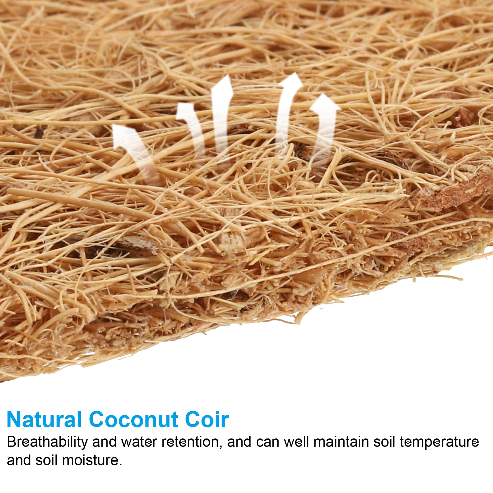 PATIKIL 18 Inch Coconut Fibers Mulch Ring, 3Pcs Coco Coir Tree Protector Mats Tree Disc Plant Cover Protection for Garden Landscaping - Image 4