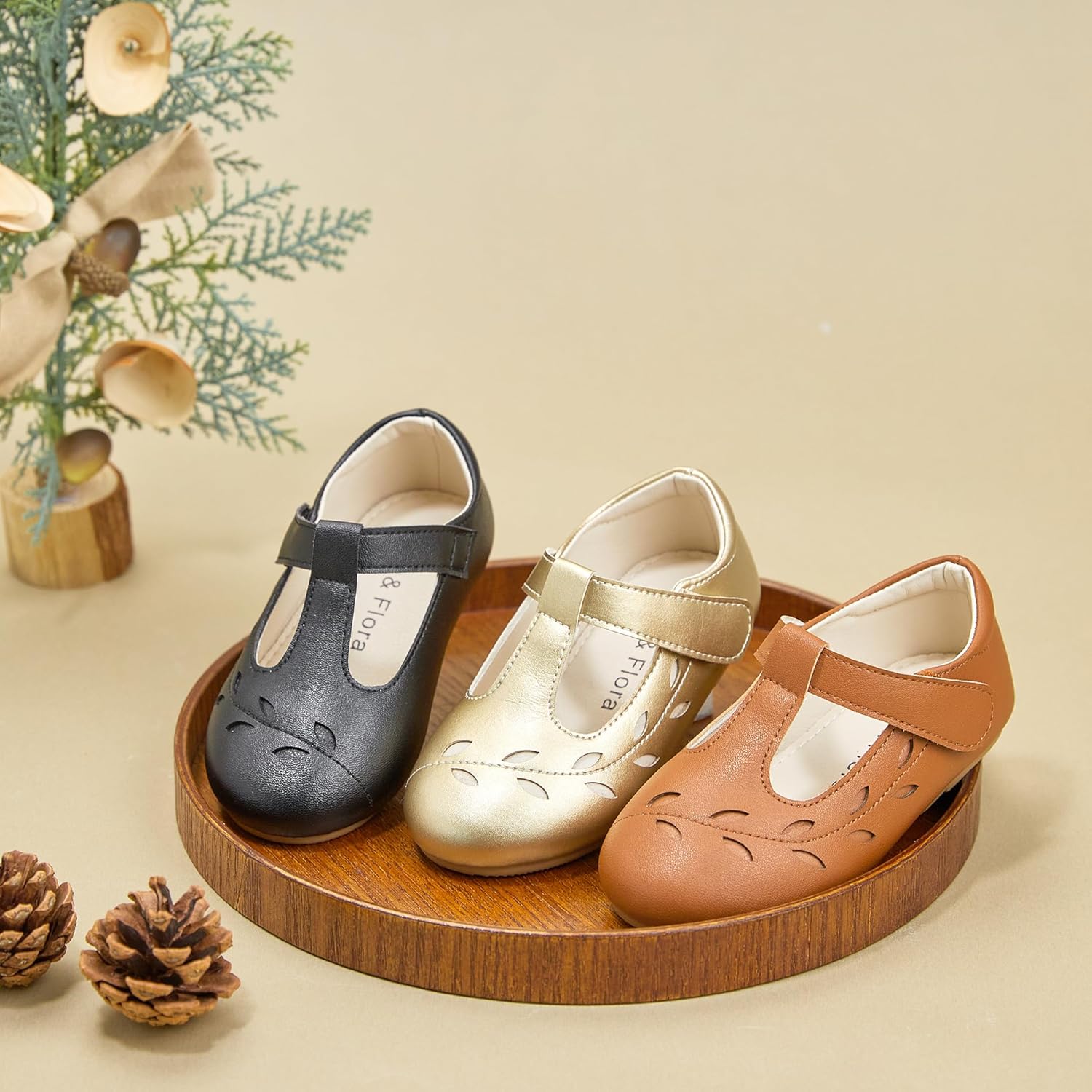 Felix & Flora Toddler Little Girl Flat Oxfords Dress Shoes - Mary Jane Princess for Girl Party School Shoes. - Image 3