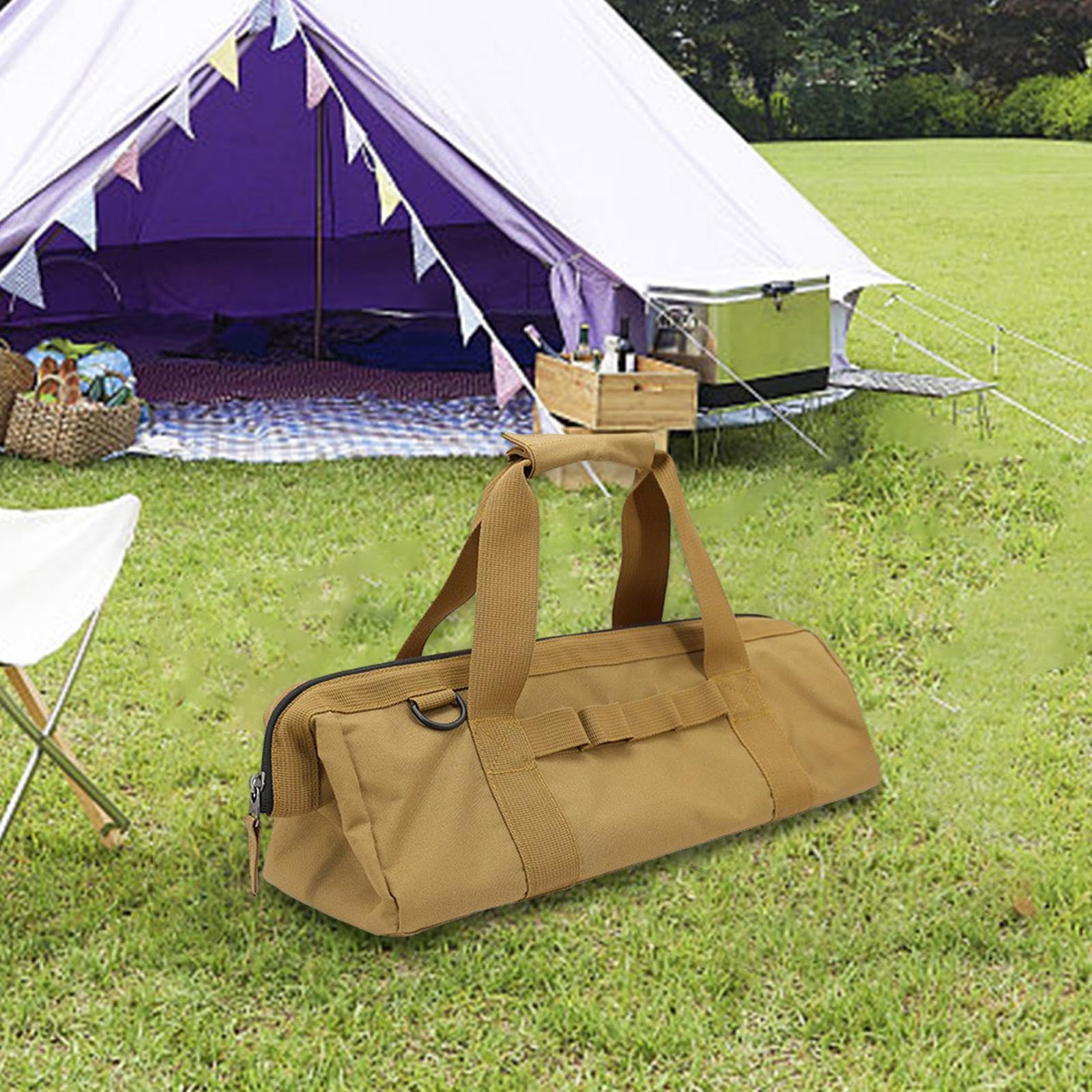Produktbild von Amagogo Camping-Aufbewahrungstasche, Handtasche, Leicht, Mit Reißverschluss, Zelt-Aufbewahrungstasche Für Klappstuhl, Rolltisch, Kissen, Matte, 60x25x25cm