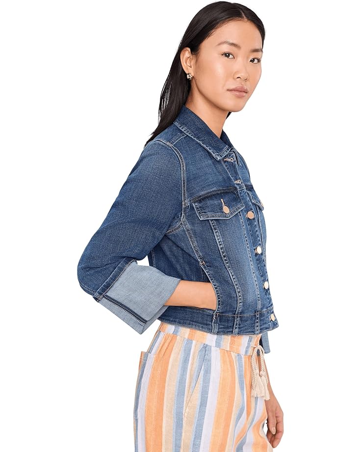 Liverpool Los Angeles Bracelet Length High Cuff Trucker Jean Jacket - #3 of 5