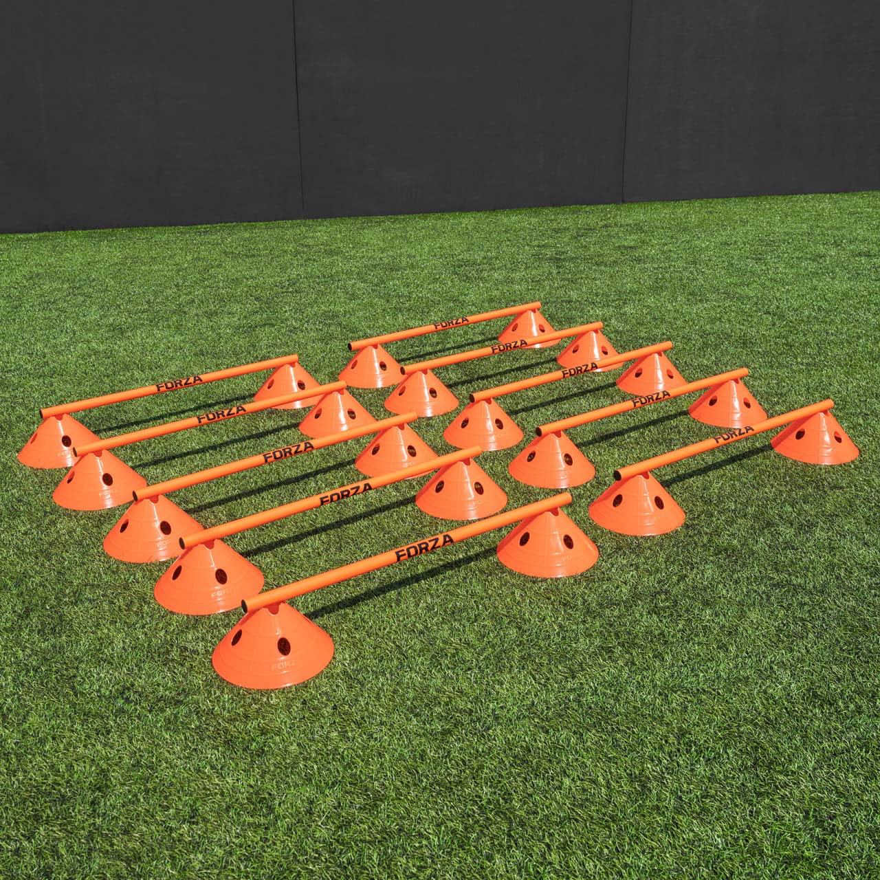 FORZA Set Ostacoli con Coni - Esercizi Ad Alta Intensità | Set Calcio | Accessori per Addestramento | Set con Cinesini E Pali | Agilità E velocità | Attrezzature per Scuola