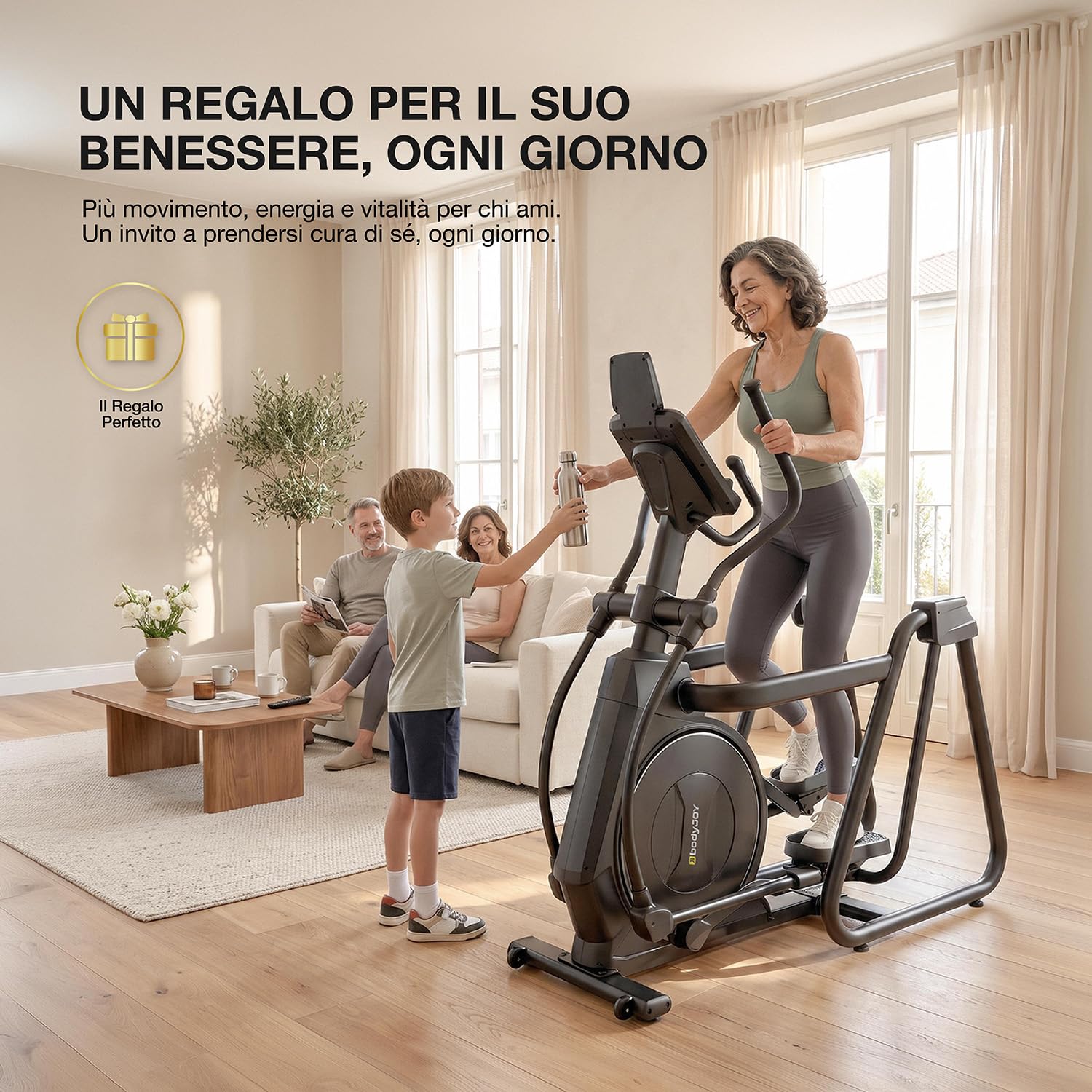 Niceday Ellittica da Casa per Anziani, Falcata 53 cm, Basso Impatto-BodyJOY