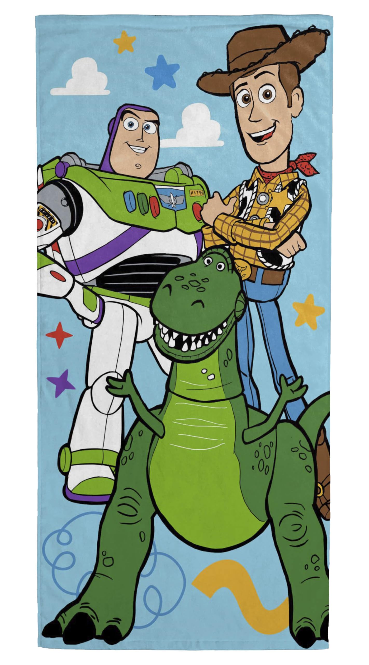 Jay Franco Kids Disney Toy Story 100% Cotton Beach Towel - 71 x 147cm Super Soft Bath Towel, Pool & Travel, Official Licensed Product, Blue โ image 1