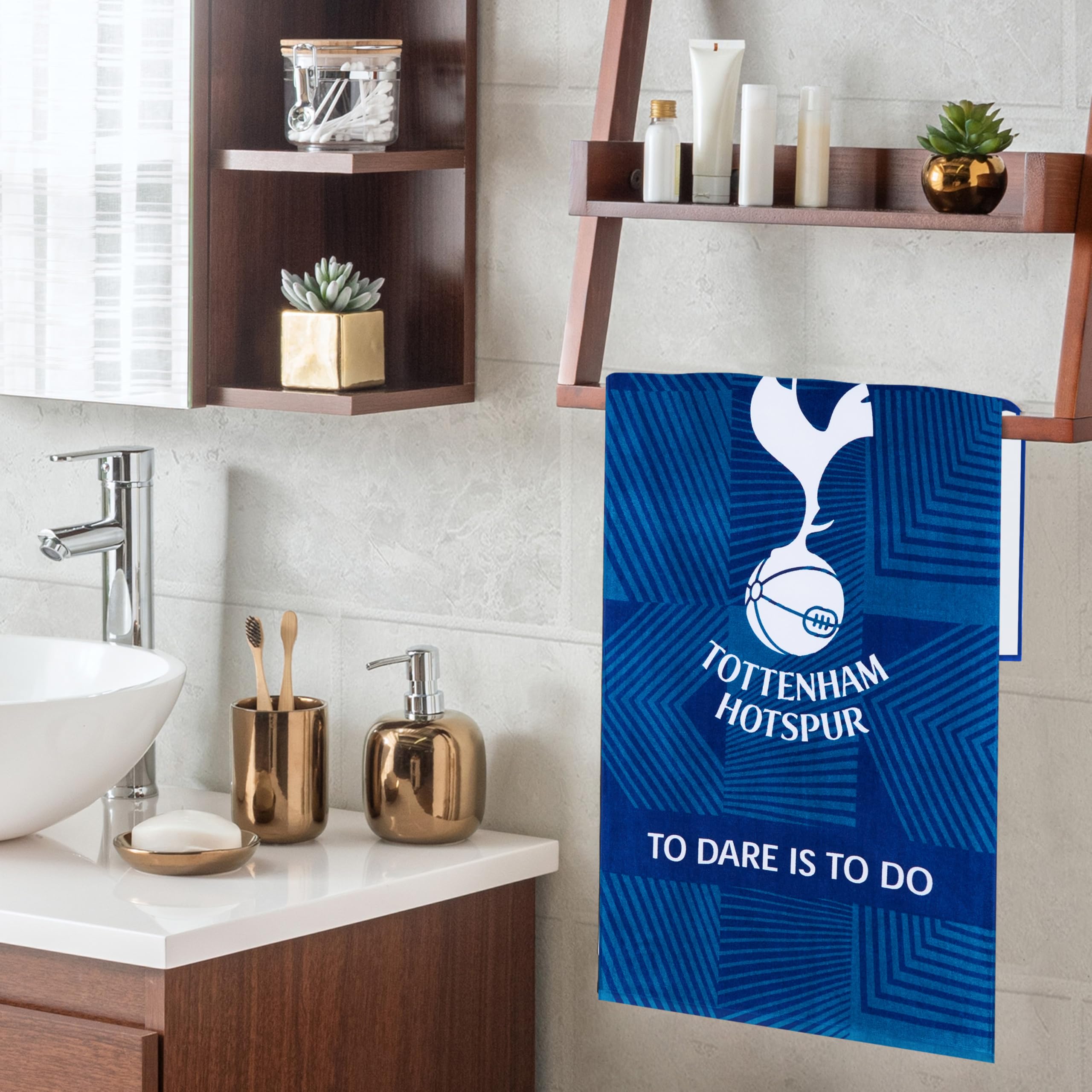 Tottenham Hotspur F.C. Toalla de baño 100% algodón, escudo de fútbol, secado rápido