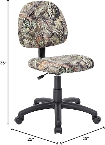 Miniatura 10 de Silla sin apoya brazos para una postura perfecta tela deluxe color azul de Boss Office Products  Nylon Gris