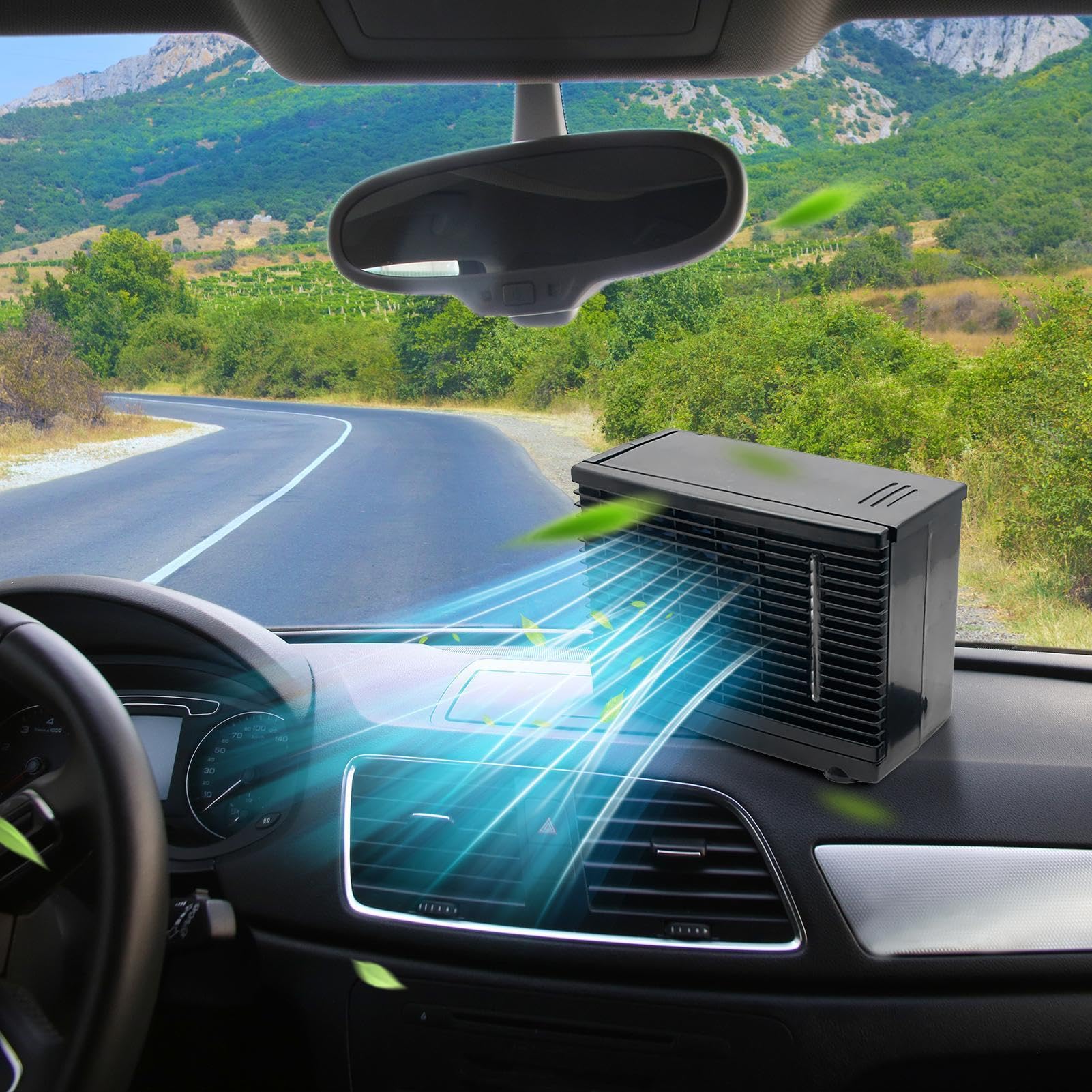 Condizionatore Portatile Auto Apparecchio Raffreddamento Compatto 12V | Condizionatore Mobile per Auto Per Interno Camera Camion Tenda Campeggio Viaggio Viaggio Strada
