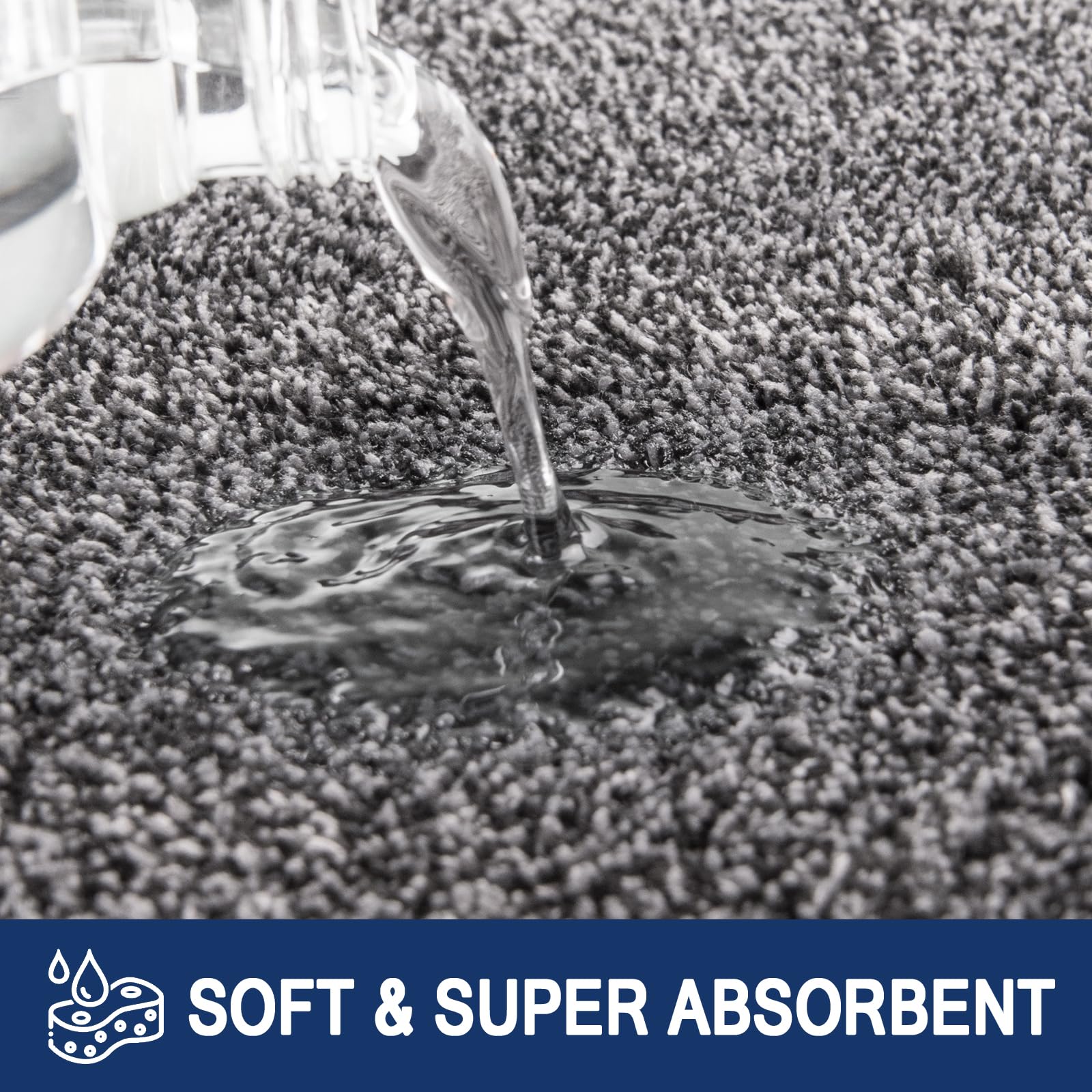 FCSDETAIL Zerbino Trappola Sporco, Tappetino Antiscivolo Lavabile in Lavatrice, Zerbino d'Ingresso con Microfibre Morbide Assorbenti per Cane, Ingresso, Porta e Corridoio