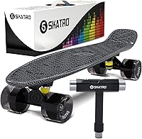 Vista 14 de Skatro - Monopatín modelo mini cruiser. Tablero de plástico de estilo retro de 22 x 6 pulgadas.Viene completo.
