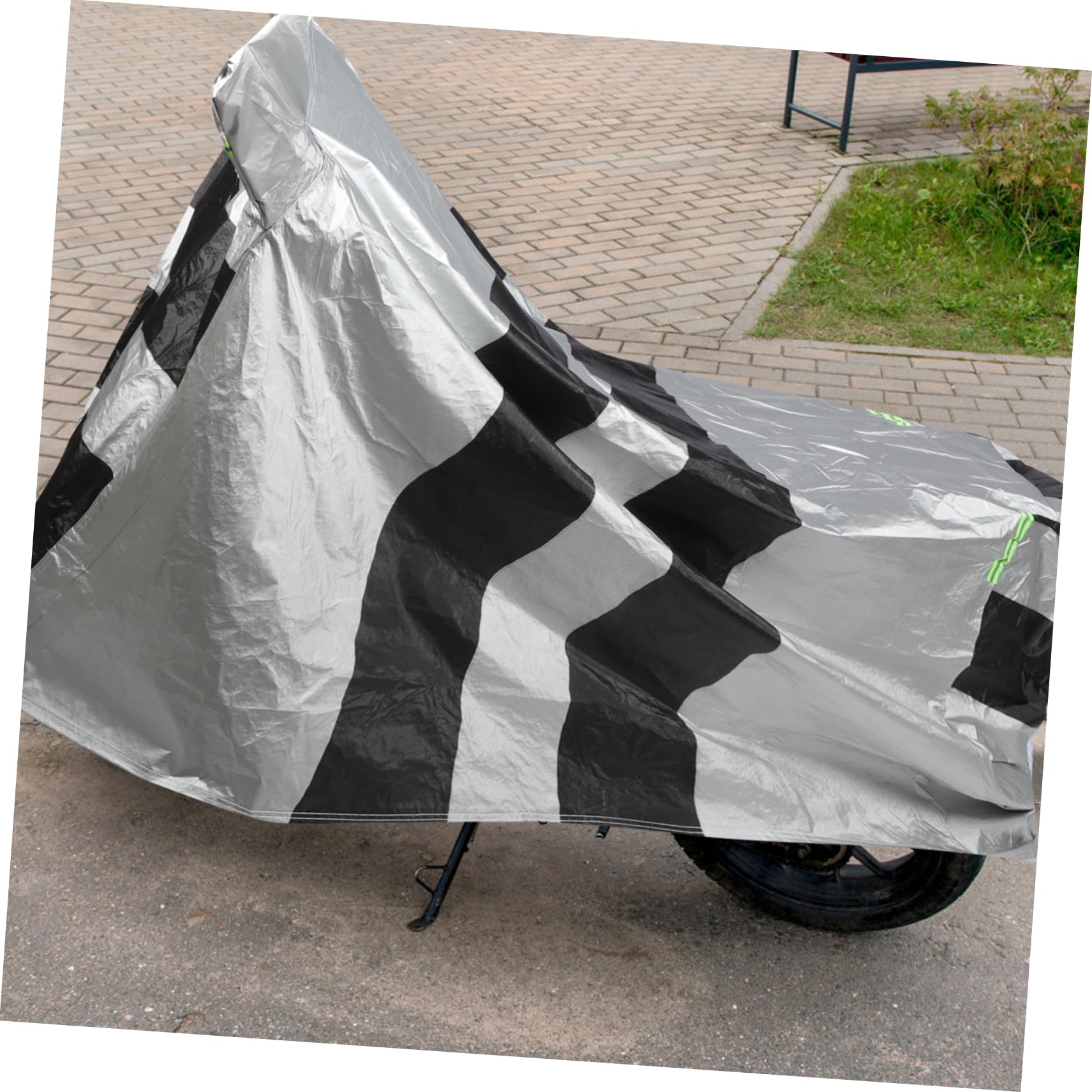 ULTECHNOVO Housse de Protection en Coton Flock Noir et Argenté Imperméable pour Trottinette Électrique et Vélo pour Usage Extérieur Pluie et Poussière