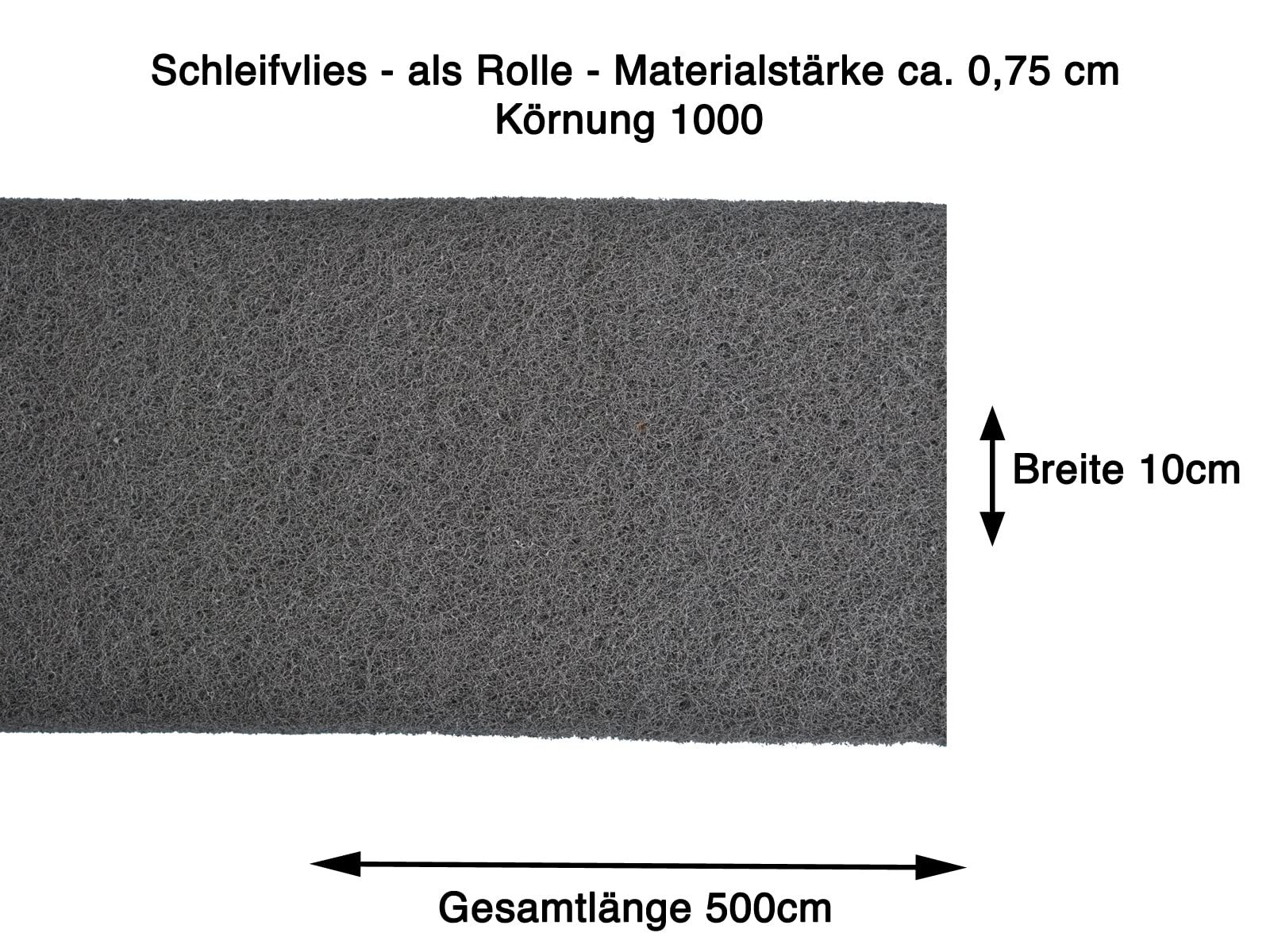 5 m Schleifvliesrolle Körnung 1000 - Schleifvlies, Vlies Rolle, Vliespads, Schleifpad, Polieren.