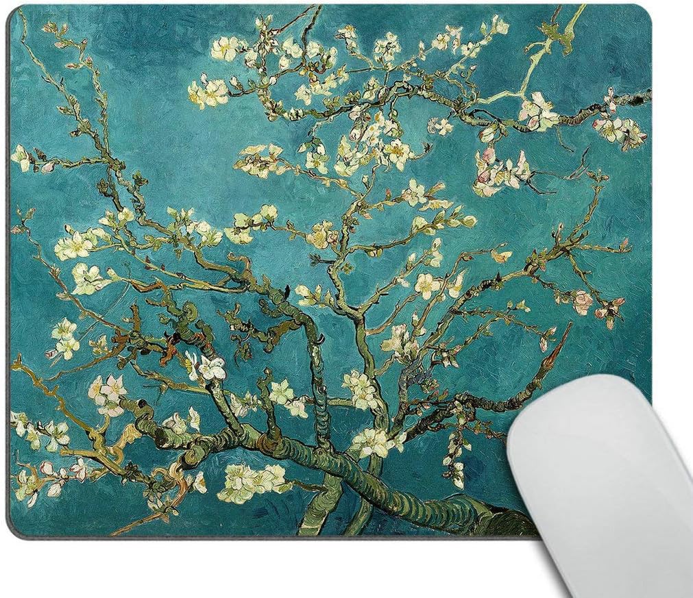 Almond Blossom Design Mouse Pad for office Rectangle Large Gaming Mouse pad