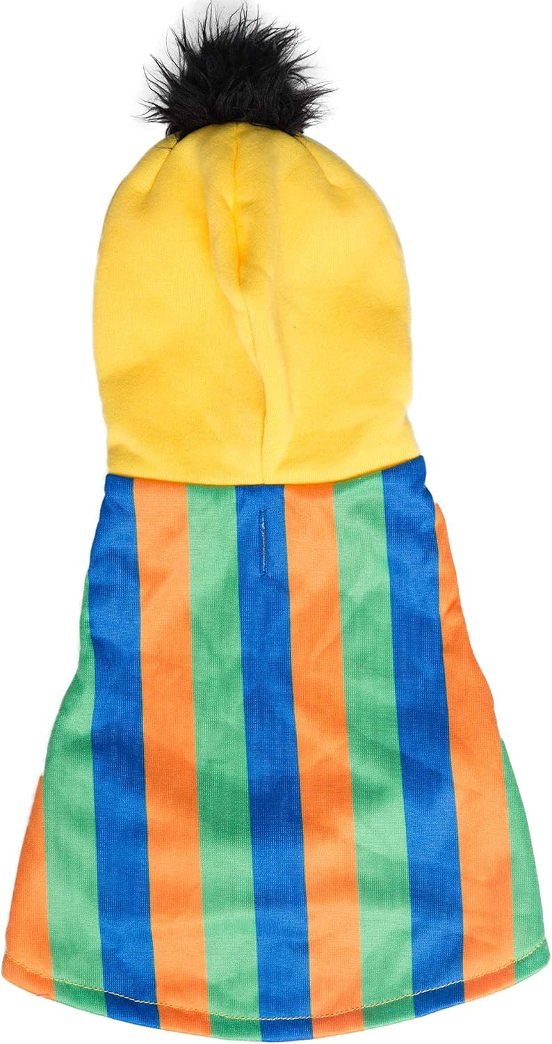 Pet Krewe Small Bert Costume - Sesame Street Bert Dog Costume - Fits Small, Medium, Large and Extra Large Pets - Perfect for Halloween, Christmas Holiday, Parties, Photoshoots, Gifts for Dog Lovers