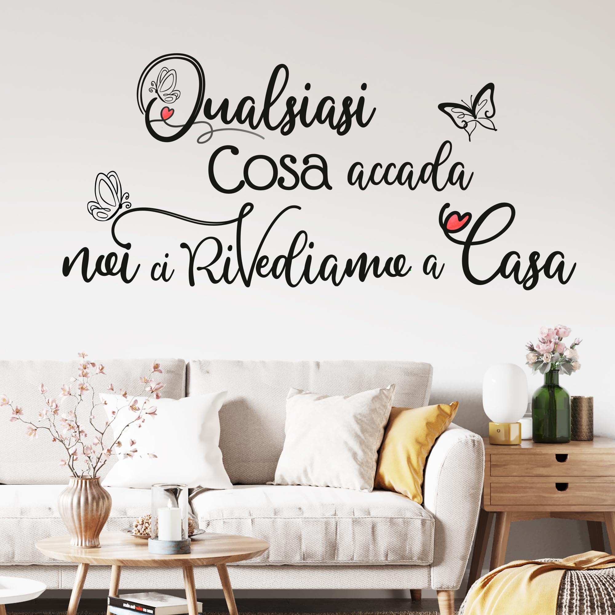 Set 4 Adesivi Murali Con Frasi Motivazionali – Decorazioni Fai Da Te In Bianco E Nero Per Mobili E Vetro
