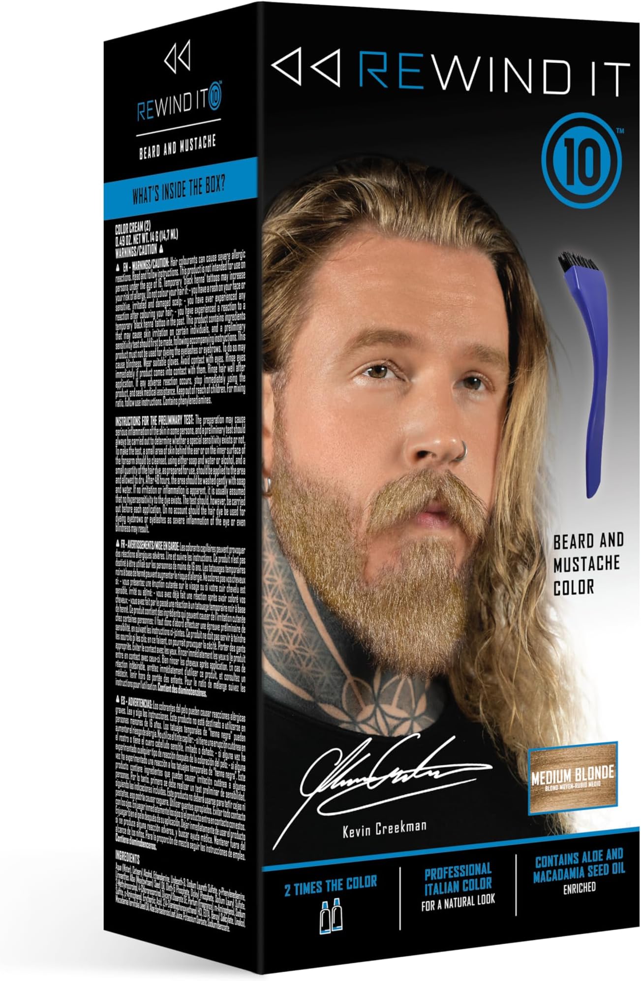 REWIND IT 10 Medium Blonde Beard and Mustache Color