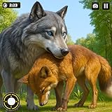 De belles couleurs graphiques HD ayant des animations de la famille de loup réaliste.