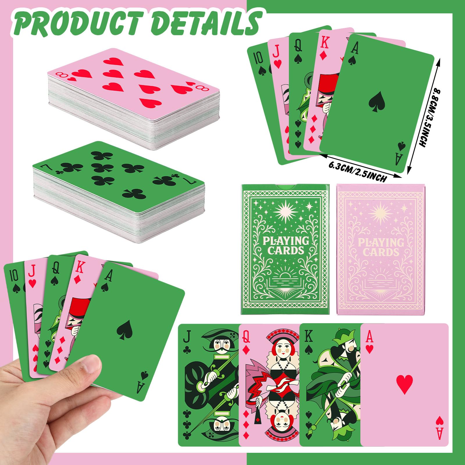 Soulchen Bruja rosa y verde jugando a las cartas, suministros de fiesta de cumpleaños para mujeres, decoraciones de cumpleaños