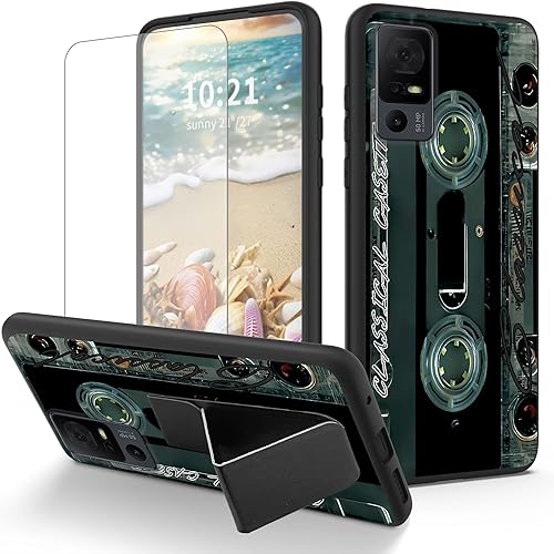 Miniatura 8 de Funda para TCL 40XE Astronautas lindo tema con protector de pantalla desmontable Funda de teléfono para TCL 40 XE funda suave TPU elegante cubierta