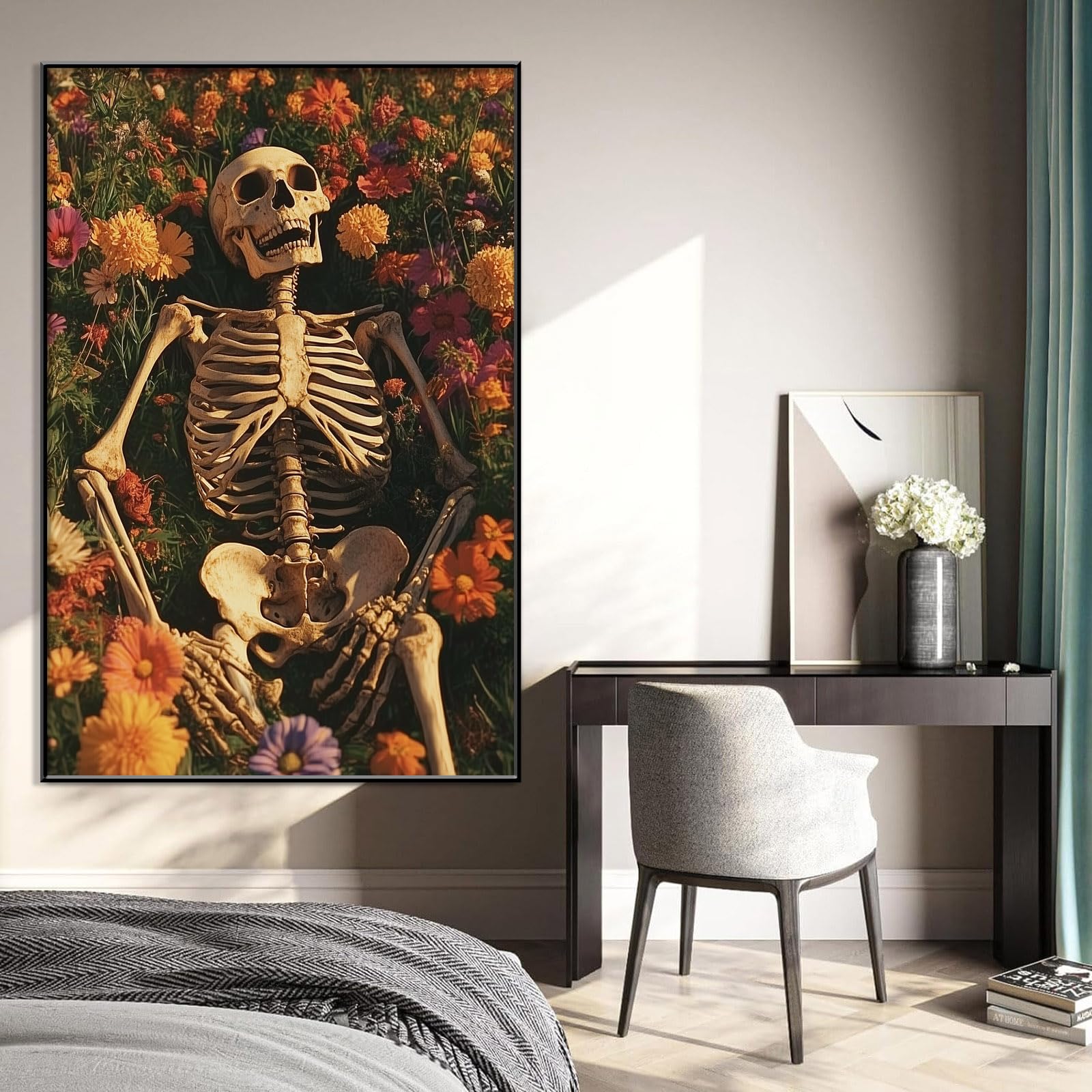 Amazon.com: Skull Canvas Wall Art, Skull Wall Decor, Skull Art