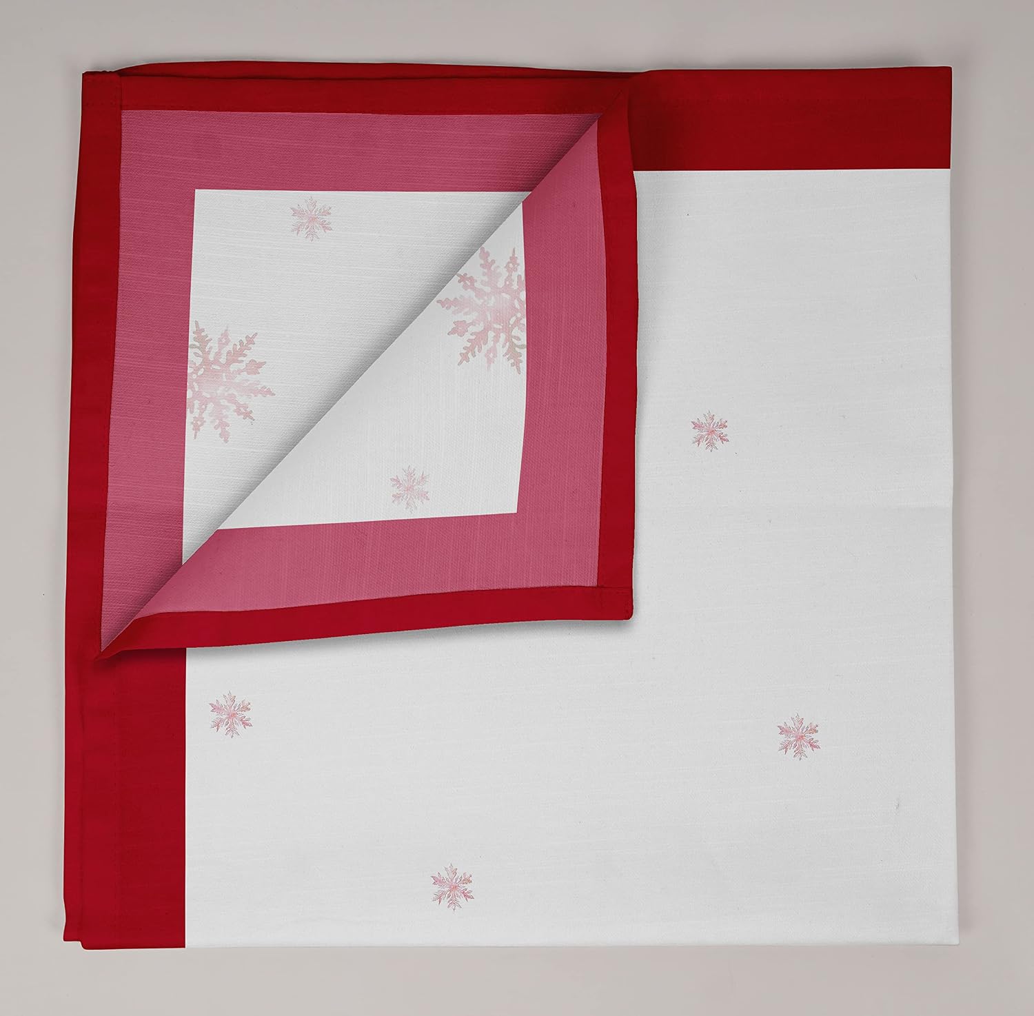 Luxury Collection Dinner Table Linen Decor Cotton Napkin Printed Fabric Reusable Napkins Set of 12, 20 X 20 - Winter Christmas Deer