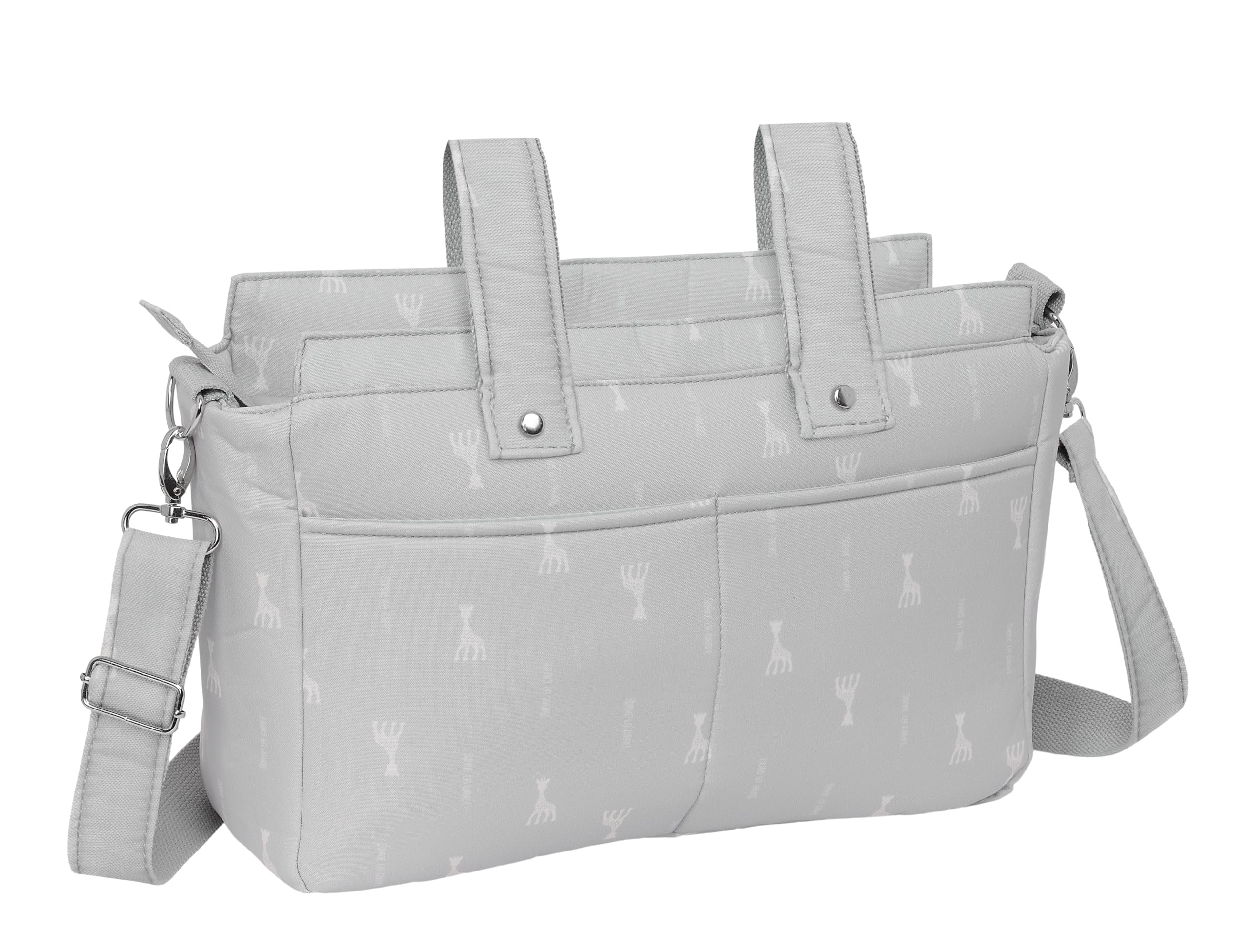 Sophie LA Girafe Mum - Bag Adaptable to Prams, Comfortable and Versatile, Quality and Durability, 46 x 15 x 26 cm, Stone Grey, Stone Grey, Estándar, Casual, stone grey, Estándar, casual