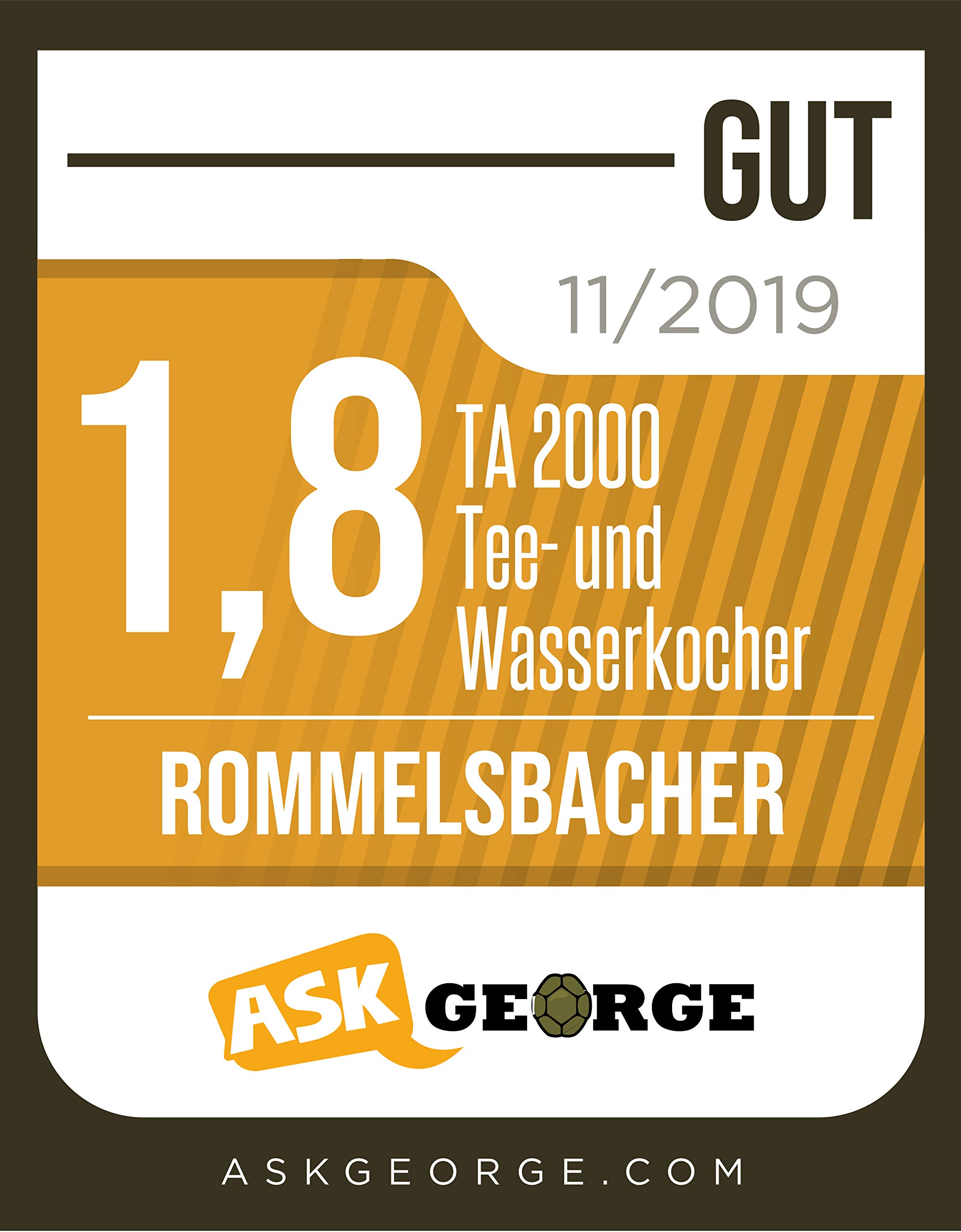 ROMMELSBACHER Tee- und Wasserkocher TA 2000-6 Programme, Temperaturregelung von 50-100 °C, Schnellstart-Taste, Ziehzeit bis 10 Minuten, Warmhaltefunktion, Glaskanne, Edelstahl-Teesieb, 2000 Watt