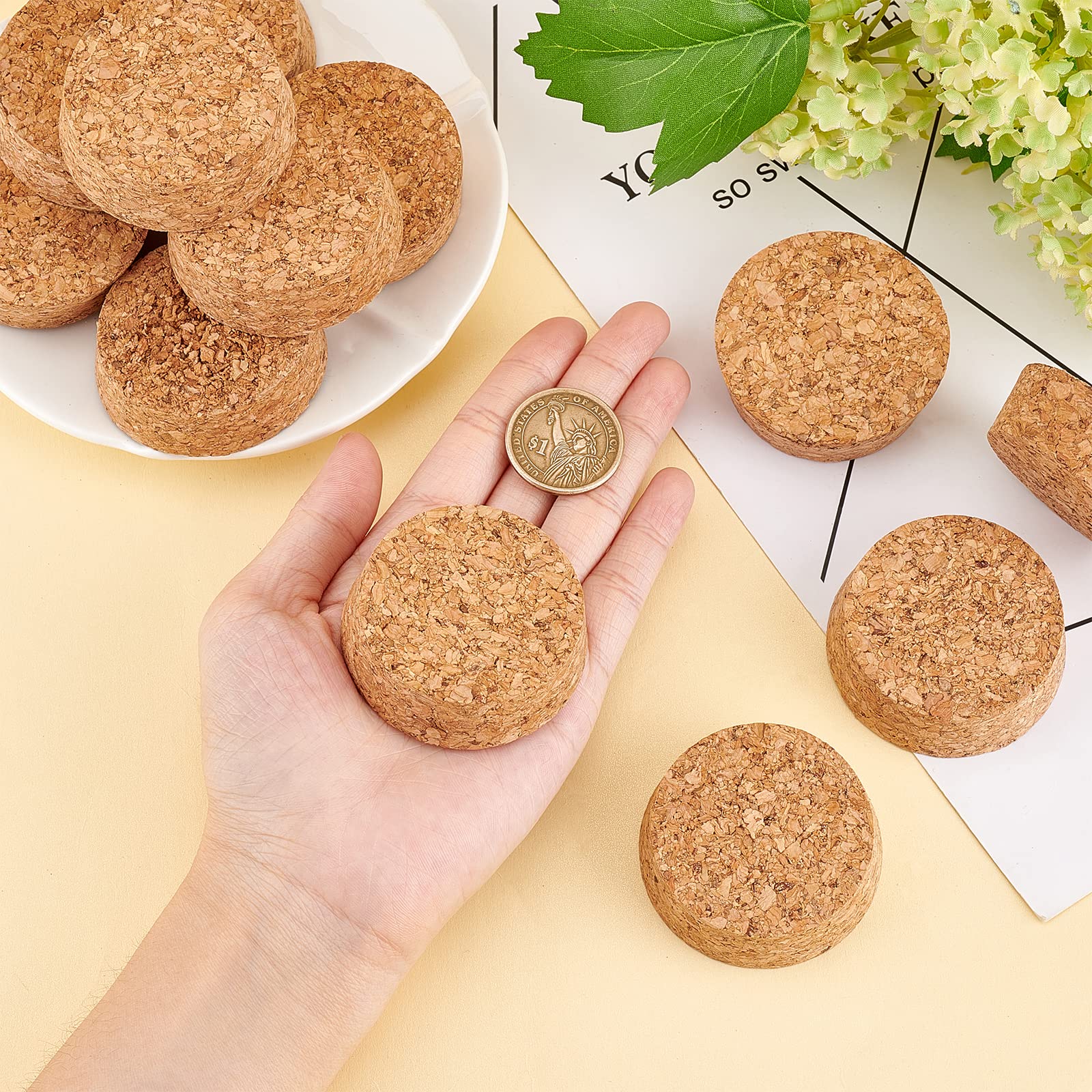 Tappi Di Sughero Conici BENECREAT - 12 Pezzi, 52 Mm, Per Bottiglie E Barattoli - Foto 5