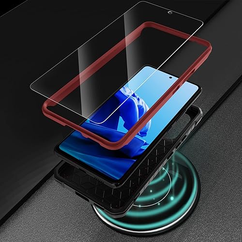 Miniatura 7 de ExoGuard Funda para Samsung Galaxy A53, funda de goma a prueba de golpes de cuerpo completo, protector de pantalla integrado y soporte compatible