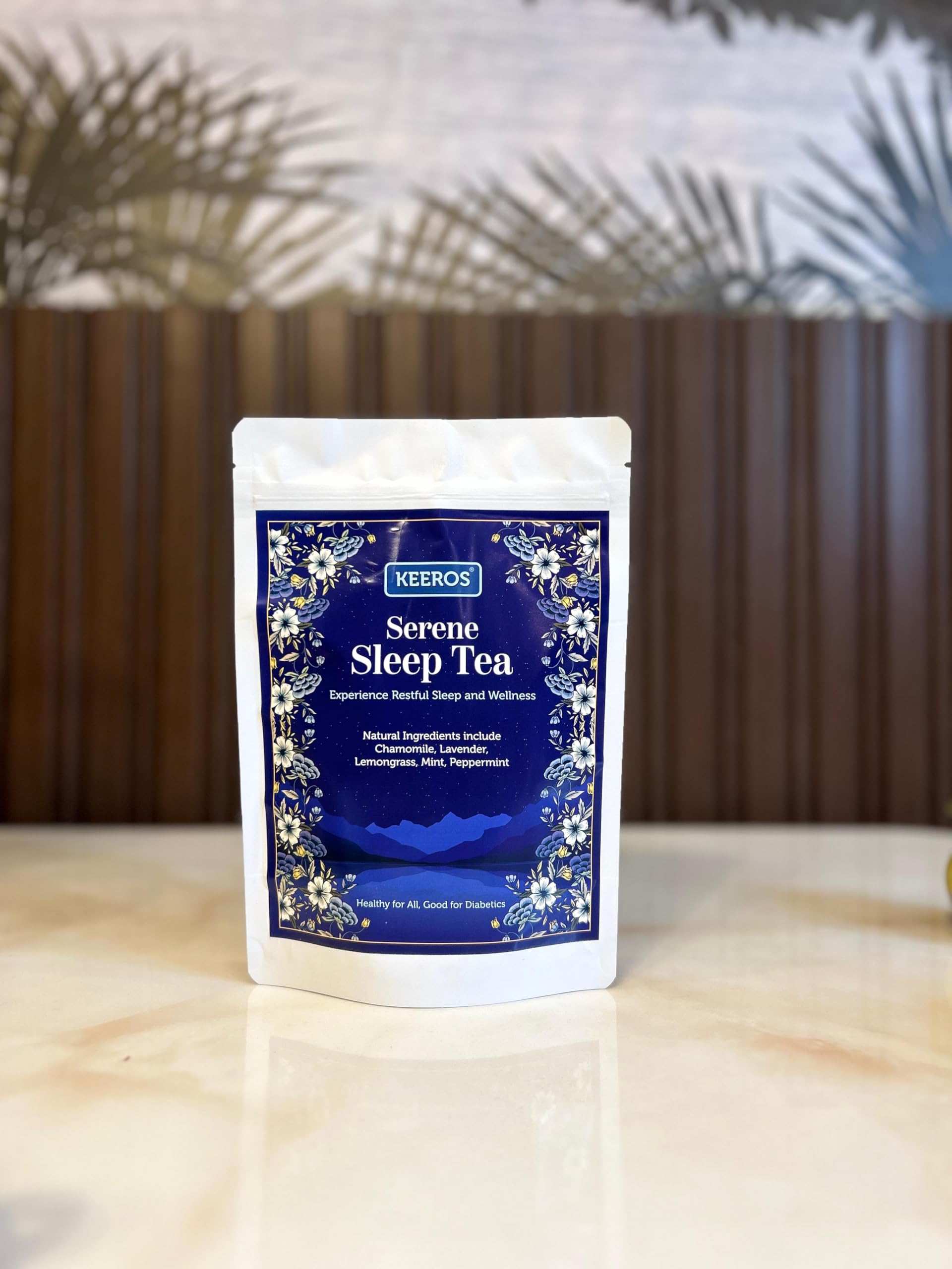 Serene Sleep Tea by Keeros |Calming Night Tea for Deep Sleep | Helps in Diabetes, Weight Control & General wellbeing | Chamomile Tea | 30 Tea Bags