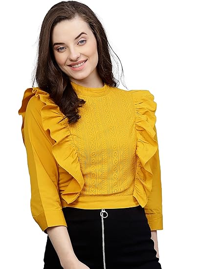 Girls Side Ruffled Sleeves top-30