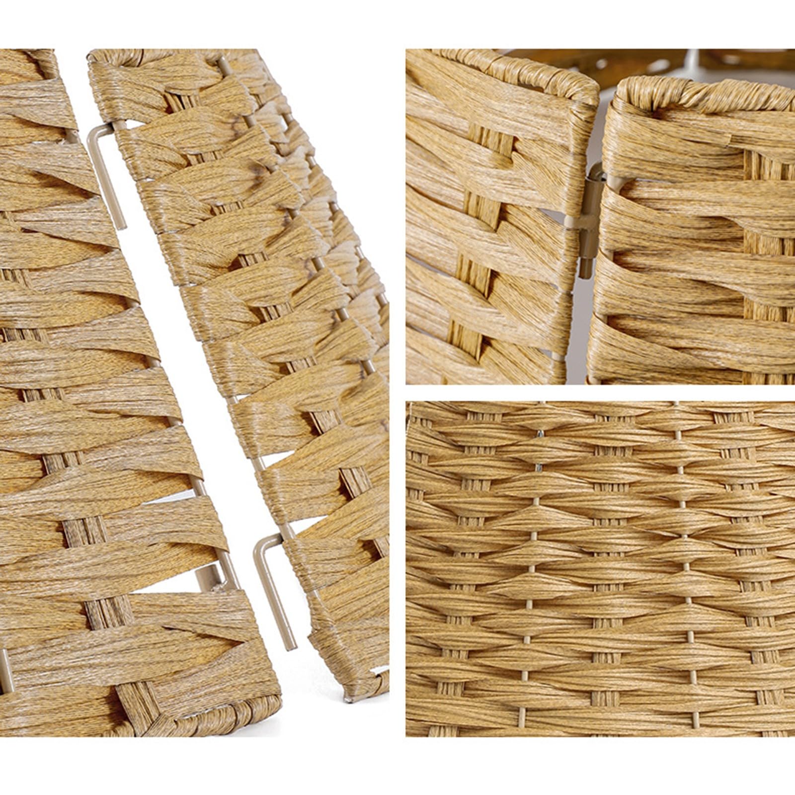 Weihnachtsbaum Kragen,Natürlicher Gewebter Rattan-Weihnachtsbaumring Baumfußabdeckung,für die Wohnzimmerdekoration(Yellow)