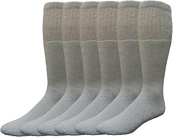 Yacht & Smith 12 Pairs of Mens Extra Long Tube Athletic Socks
