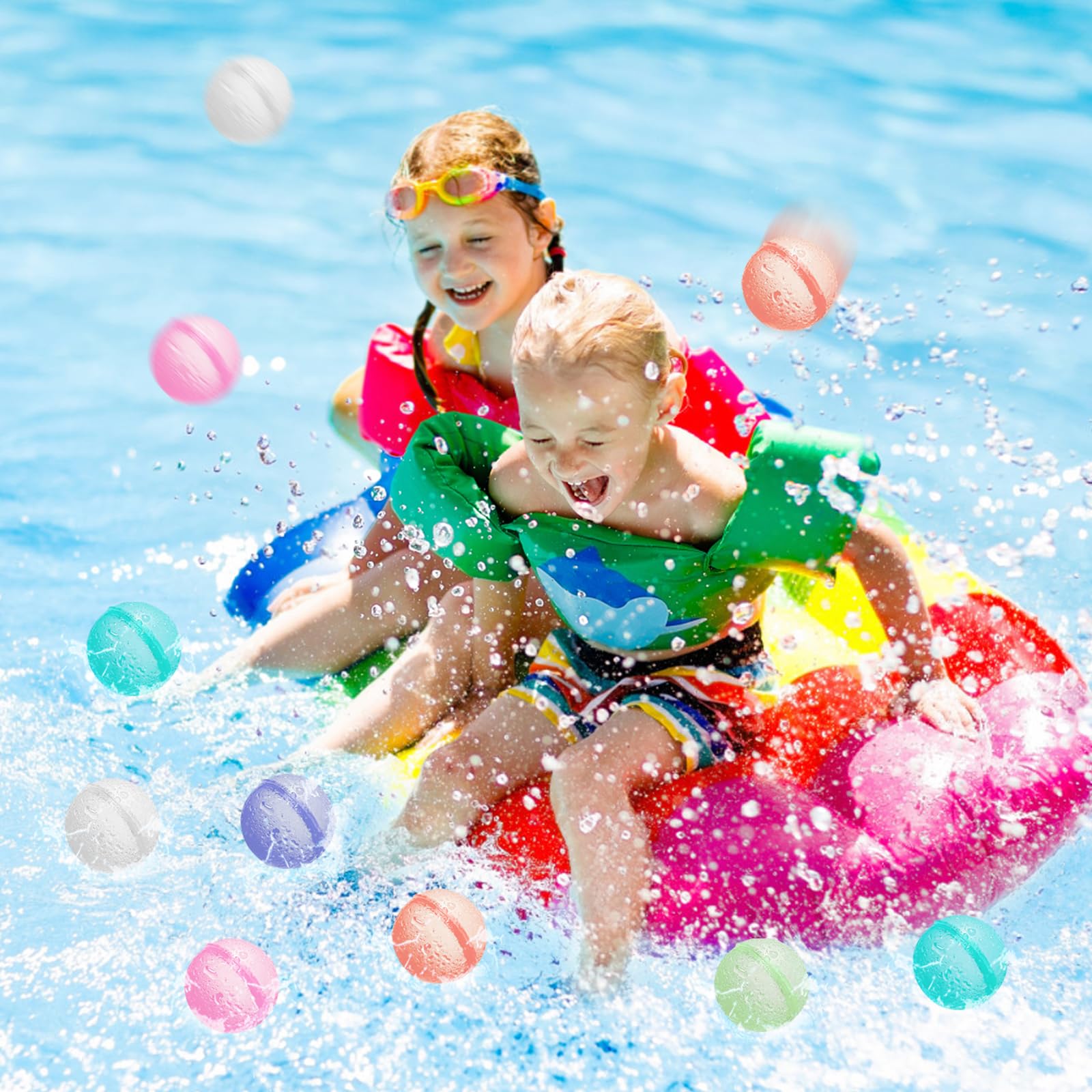 12 Pcs Bombes à Eau Réutilisables, Jeux de Plage, Ballon Bombe à Eau, Jeu d'eau Enfant, Piscine, Jouet de Bain, Jardin. - 12 - 12 - Jeux - Jouets