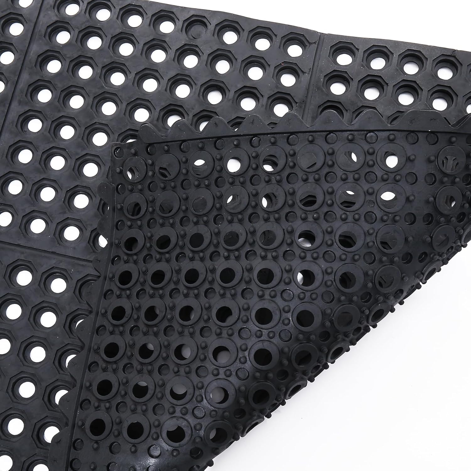 Rubber Floor Mats 60x36inch Anti Slip Mat Commercial Kitchen Mat Drainage Mat for Restaurant Bar Kitchen Entryway Indoor Outdoor