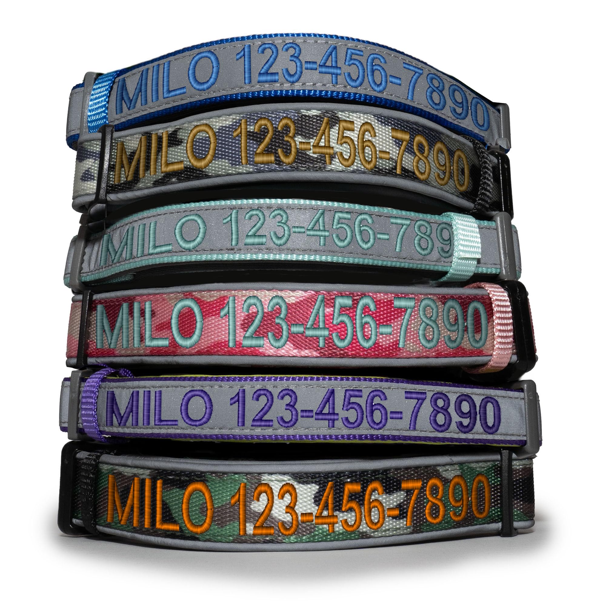 Pawtitas Personalized Reflective Padded Dog Collar