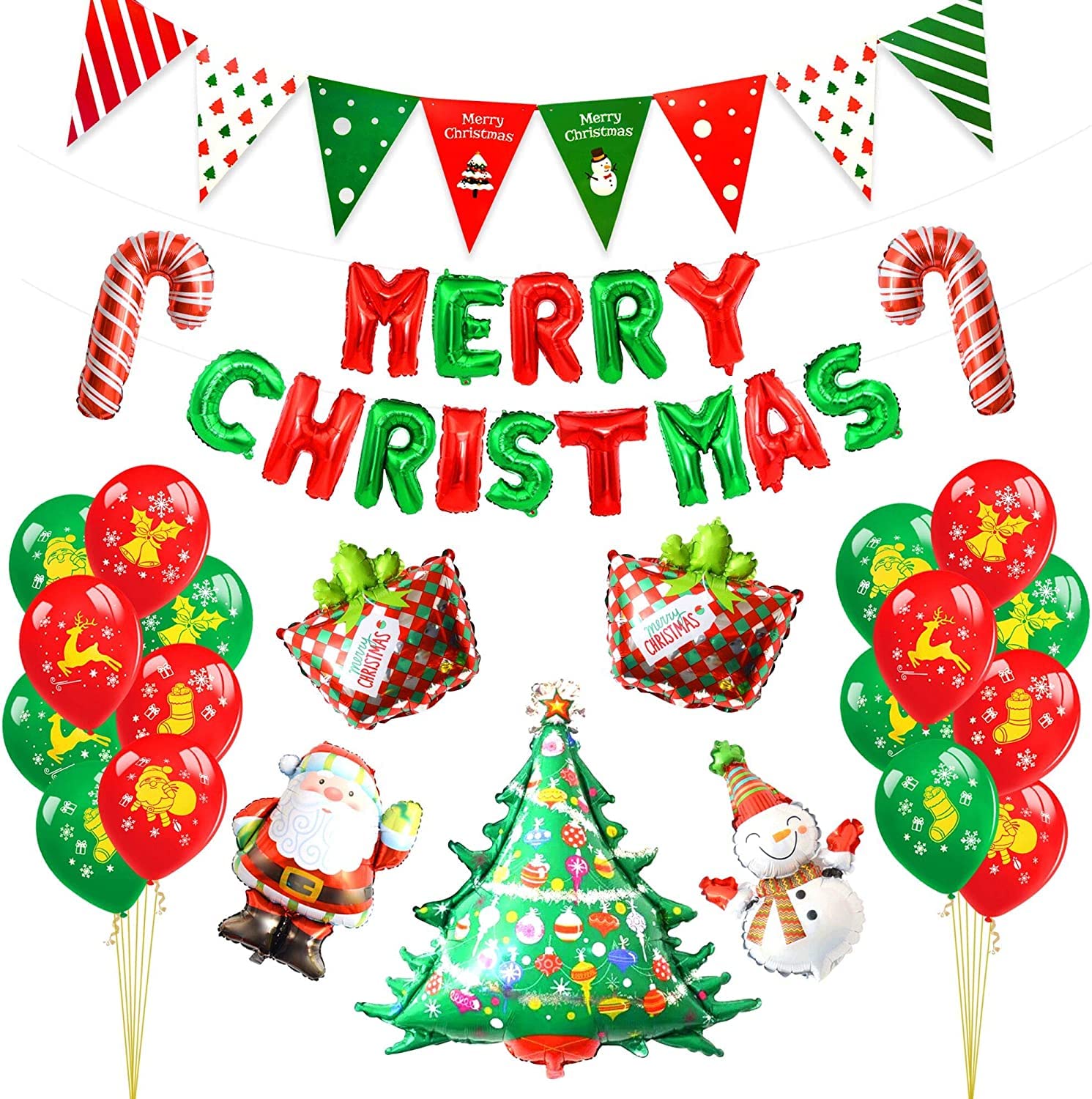 Amazon | クリスマス 風船 飾り付け MERRY CHRISTMAS バルーン