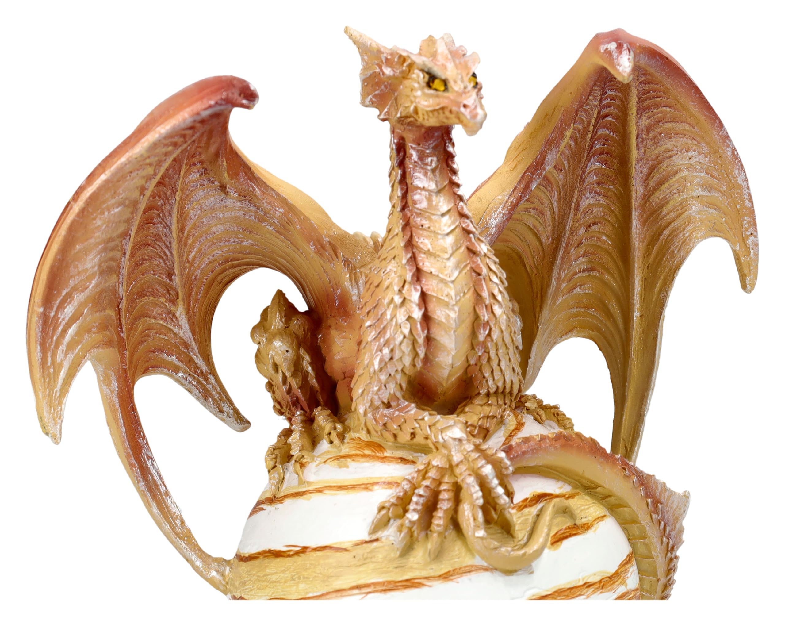 Figuren Shop GmbH Drachenfigur Planet Jupiter – Fantasy Dekofigur mit Drache, 14,5 cm Höhe