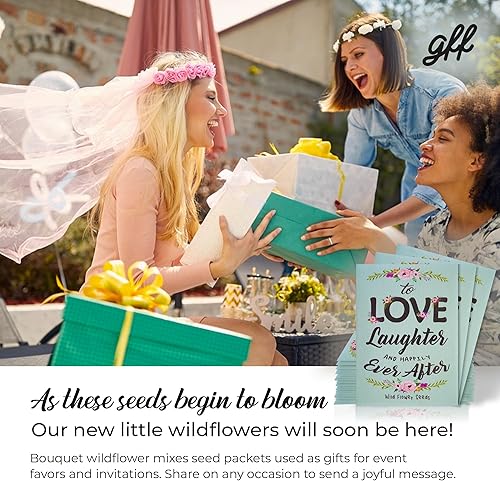 Miniatura 7 de Paquete de semillas de flores silvestres prellenadas para bodas, baby showers, despedidas de soltera, recuerdos de fiesta para invitados con texto